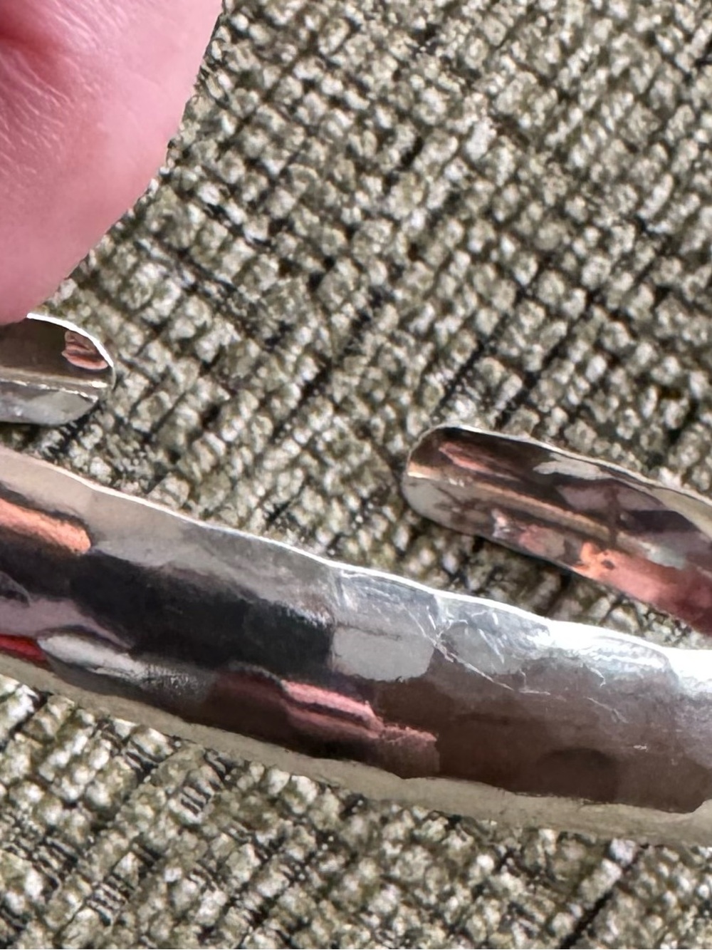 NWOT Hammered Sterling Silver Cuff Bracelet - Picture 8 of 9